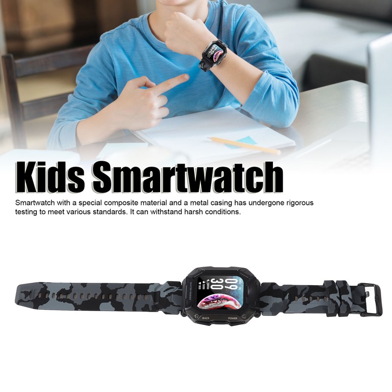 Kids Fitness Tracker Watch Waterproof 380mAh Battery 24 Sports Modes