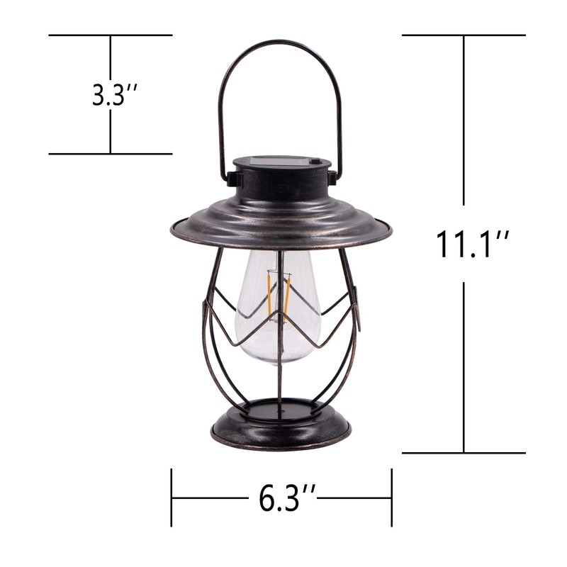 2 Pack Solar Lanterns Outdoor Hanging Solar Lights Decoration with
