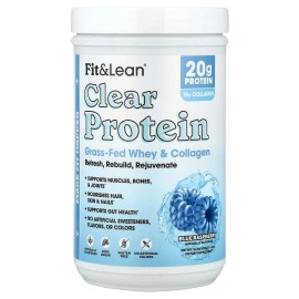 Proteína transparente, frambuesa azul, 1,04 libras (474 g)