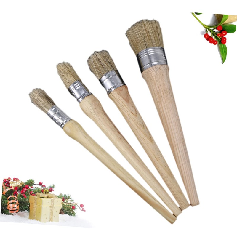 Operitacx 4pcs Round Head Paint Brush Set Large for Fence
