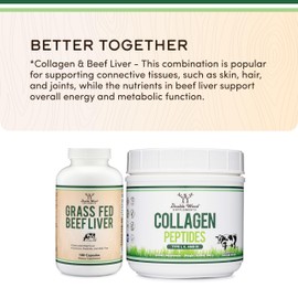 Beef Liver Capsules (1,000mg of Grass Fed, Desiccated Beef Liver per Serving, 180 Capsules, 3 Month Supply) Supplement for Digestion, Immune Health, Energy, and Wellness by Double Wood