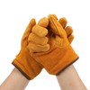 Heat Resistant Gloves Calf Leather Polyester Hand Protection BBQ Grill
