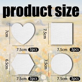 12 Piece Canvas Set for Painting - Magnetic Cotton Canvases for Acrylic, Oil & Gouache Paints Including Texture Paste (Square 12)