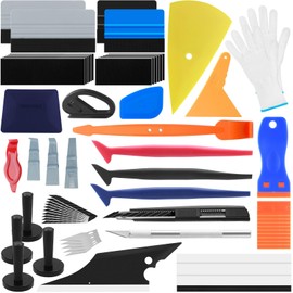 Arayker Vehicle Vinyl Wrap Applicator Tool Kit Car Wrap Squeegee Kit Automotive Window Tint Tools with Vinyl Wrap Magnetic Holder for Car Wrapping