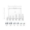 Conair Travel Smart 13 Piece Clear Toiletry Bottle Set with