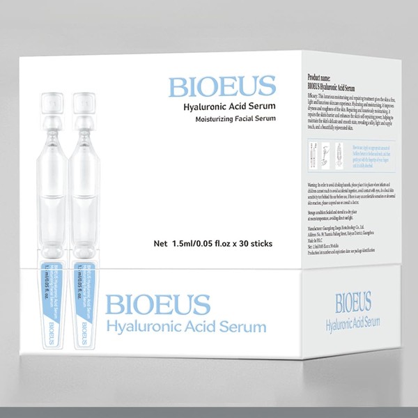 BIOEUS Ultra-Hydrating Serum with 3% Hyaluronic Acid, Anti-Aging & Skin