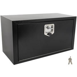 ANPART 30″ Truck Bed Storage Box Universal Rear Tool Box 1PC Black Iron Truck Box