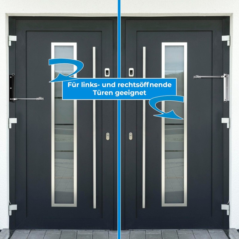 Bolt Door Lock, Automatic Spring, Universal, silver