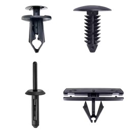 4 Types 200 Pcs Wrangler Grille Fastener Retainer Clips, Push-Type Plastic Rivets for 2007-2022 Jeep Wrangler for 2005-2010 Grand Cherokee 6503598,6030441, 68039280-AA