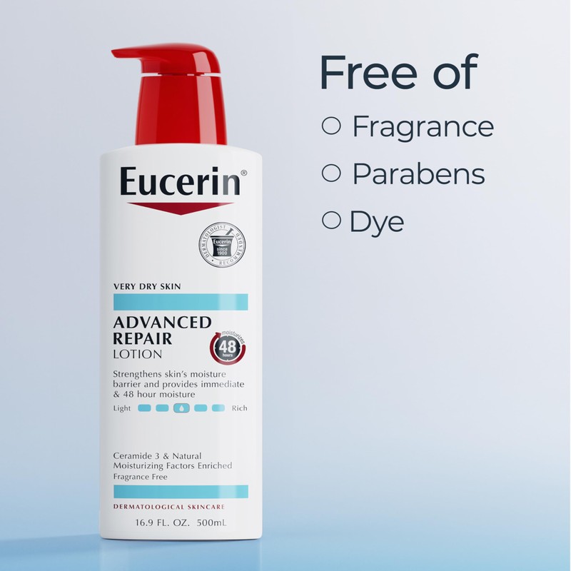 Eucerin Advanced Repair Body Lotion for Very Dry Skin, Unscented