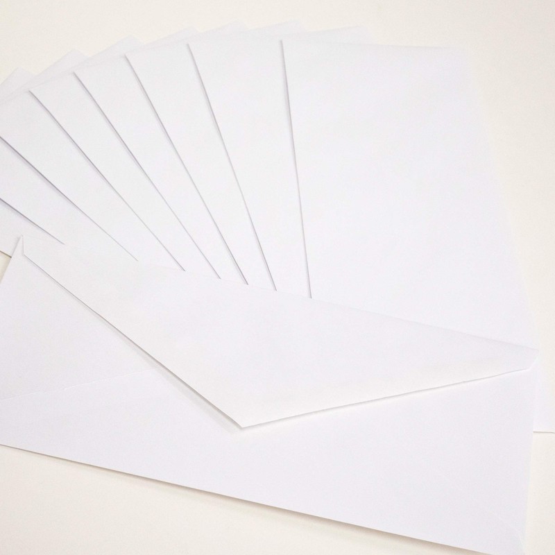 BAZIC Products White Envelope #10 Gummed Seal 4 1/8 x