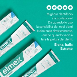 elmex Toothpaste Sensitive Teeth 2 Packs of 75 ml I With Aminofluoride I Gentle Cleaning I Strengthens Your Teeth and Protects Them From Caries