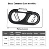 Bytiyar Small Carabiner Clips 1.85inch (47mm) Metal Snap Hooks with