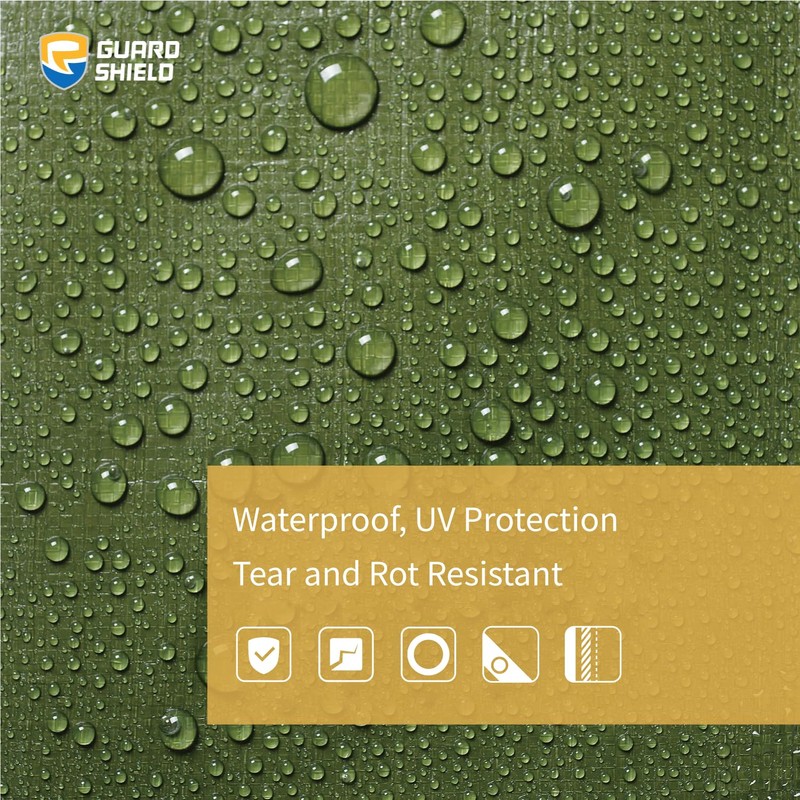 GUARD SHIELD Tarp Green Tarps Heavy Duty Waterproof 12x20 Feet