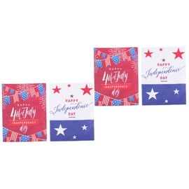 ABOOFAN 2sets Independence Day Decor Patriotic Garden Flag Memorial Day Flag Double-Sided for Porch 2pcs*2