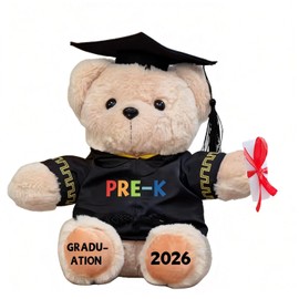 PRE-K Graduation Gifts Bear for Kids Boys Girls, Preschool PRE-K Graduation Decorations 2026, Last Day of PRE K Preschool Gifts Party Decorations Supplies Gifts