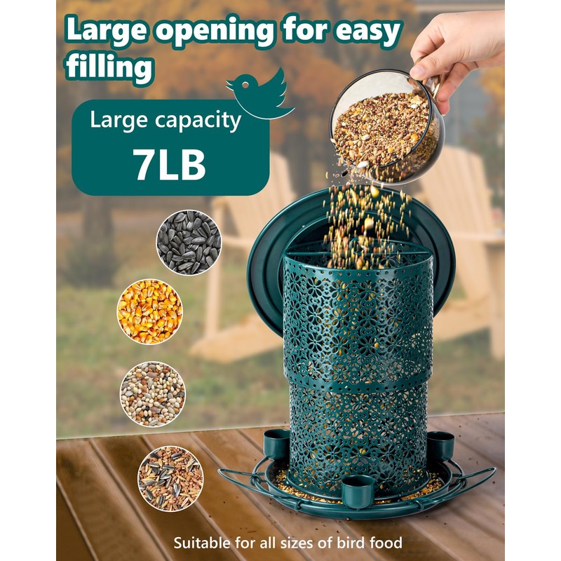 Extra-Large Bird Feeders for Outdoors Hanging, Large Bird Feeders for