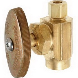 BrassCraft R04X Sweat x Compression 125 psi Rough Brass Straight Supply Stop, 1/2" x 1/4" OD