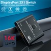 NFHK DP DisplayPort 2.0 Bi-Direction 2x1 Switch Splitter Selector Hub
