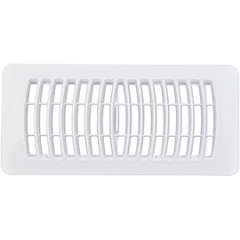 Rocky Mountain Goods 4” x 10” Plastic Vent Register - White - Heavy Duty Plastic Louvered Design - Easy Flow Adjust Lever - Rustproof - Walk On Strength (1)