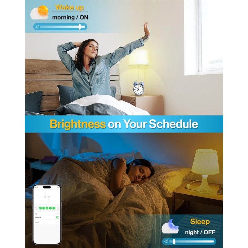 Sunco 4 Pack Smart Dimmer Switch, Double Rocker Wall Light