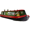 Wooden Canal Boat Clock - Window Boxed