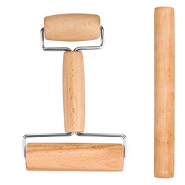 Double Rolling Pin Set Rolling Pin Double Head Wooden Rolling Pin Small and Medium One Piece Hand Rolls for Home Baking Pastry Pizza Dumplings Skin