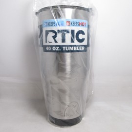 Rtic 40 oz Tumbler Silver Stainless Steel Insulated Double Wall Vacuum BPA Free