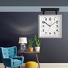 BESTIME 66295B Double Sided Plastic Wall Clock with Silver Frame.Simple