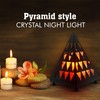 Himalayan Glow Pyramid Style Crystal Salt Lamp with Pink Salt