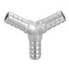 sourcing map 1/2" Y Shape Hose Barb Pipe Fitting, 304