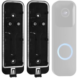 2Pcs Doorbell Backplate Set Plastic Doorbell Mounting Bracket with Screws Safe Doorbell Camera Door Mount Not Block Doorbell Sensor for Home Office Apartment Dorm OI(Black)