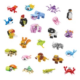 JHXXXL Party Favors - 24Pack Mini Building Blocks Toy for Goodie Bag,Bulk Toys Classroom Prizes,Party Bag,Pinata Stuffers,Back to School Birthday Easter Students Gifts for Kids,Boy 6-8-12