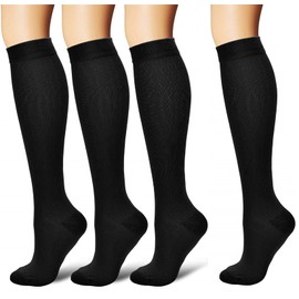 4 Pairs of Compression Socks / Compression Socks / Stockings Compression / Running Socks / Thrombosis Stockings / for Women and Men, Sports, Medi, Flight, Travel, Pregnancy & Medical, multicoloured