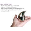 4 Pcs Unique Silver Teardrop Small Keepsake Cremation Urns for