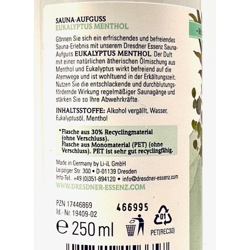 Dresdner Essenz Sauna Infusion Eucalyptus Menthol 2 x 250 ml