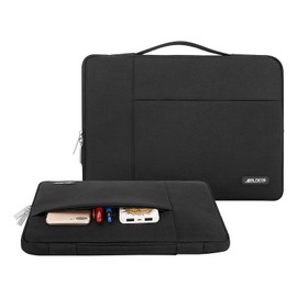 MOSISO Laptop Sleeve Compatible with MacBook Air/Pro, 13-13.3 inch Notebook, Compatible with MacBook Pro 14 inch M3 M2 M1 Pro Max 2024-2021, Polyester Multifunctional Briefcase Bag, Black