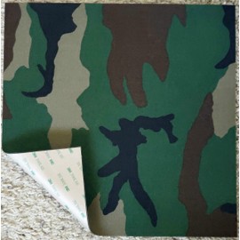 Dangerfield Arms TackGear Wrap Multicam Cordura Adhesive Wrap 500 Denier 12inch x 12inch Adhesive Back for kydex and Other Items (Woodland Camo M81),12x12