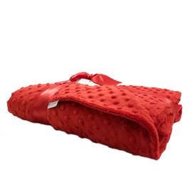 MEG Original Red Minky Dot Baby Crib/Nursery Blanket