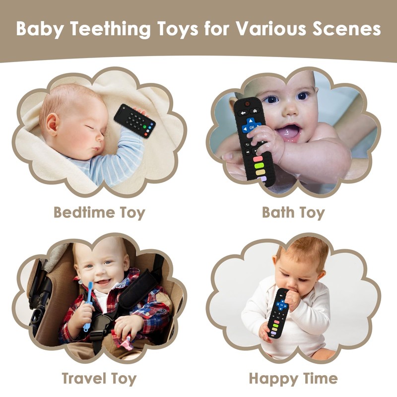 ZOEDO Baby Teething Toys, Remote Control Shape Teething Toys, Cell