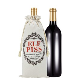 CJ&M ELF P!ss Christmas Funny Novelty Wine Bottle bag Joke Humour secret santa
