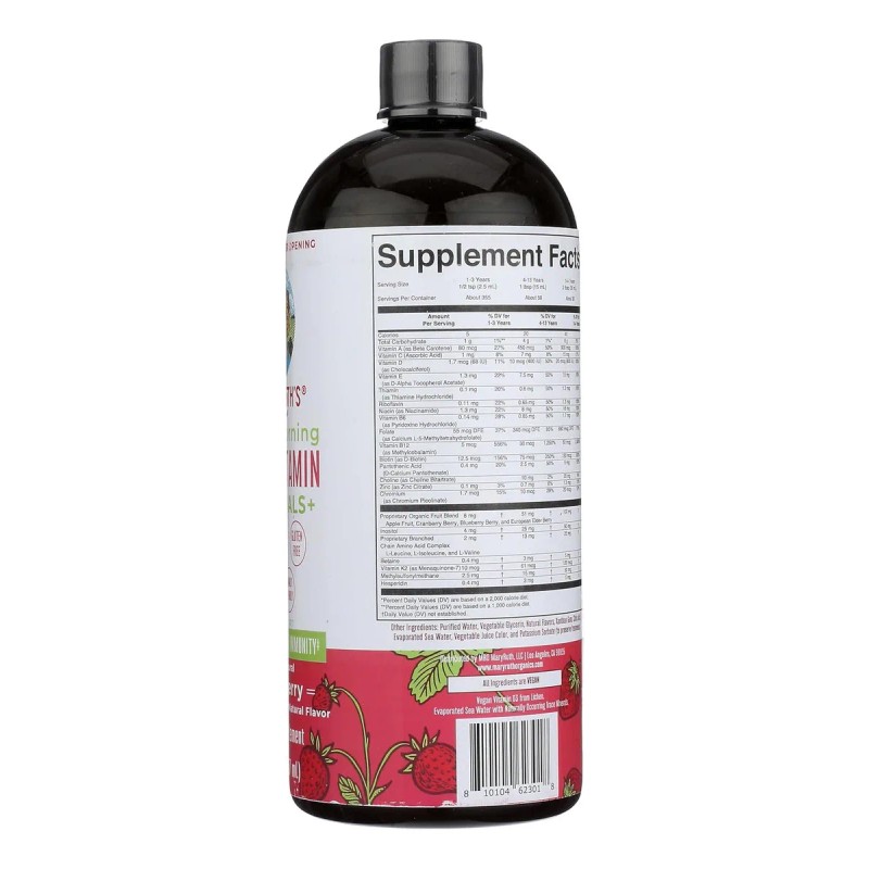 Mary Ruth's Multivitamínico Matutino Esencial 887ml Sabor Fresa