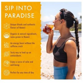 Hawaiian Natural Tea Mango Peach Flavored Organic Tea - Tropical Fruit Green Tea