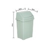 8L Litre Swing Bin Plastic Dustbin with Swing Top Lid