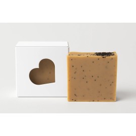 DumDee Soaps Natural Coffee Scrub Soap – Handmade 4oz Cold Process Bar with Sandalwood & Ceda