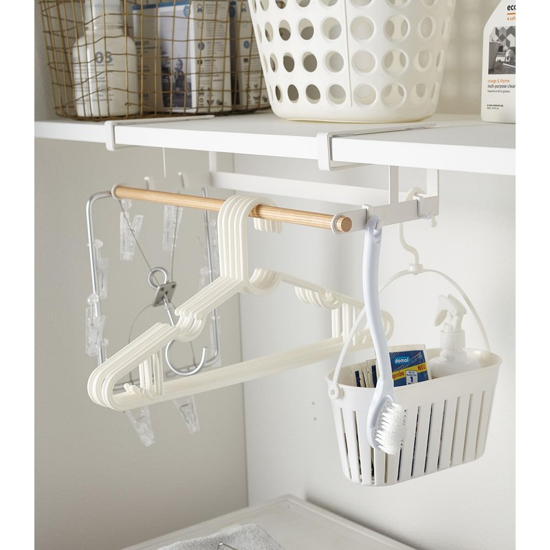 YAMAZAKI Home Tosca Under-Shelf Hanger Holder - Laundry Hanging Storage