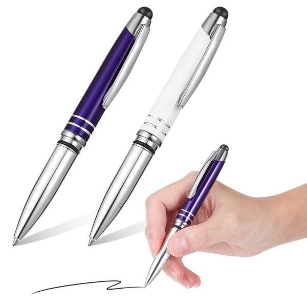 SEWACC Pack of 2 Ballpoint Pens with LED Light, Capacitive