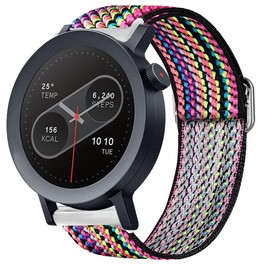 Blueshaweu for CMF Watch Pro 2 Band, 22mm Stretch Elastics Nylon Adjustable Replacement Strap Accessories for Men & Women Compatible for CMF Watch Pro, Watch Pro 2 Smartwatch (Bohe Rainbow)