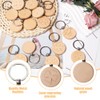 Keboyoe Pack of 20 Wooden Key Chains, Lucky Charm Key