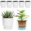 T4U 4 Inch Plant Pots Self Watering, 6 Pack African